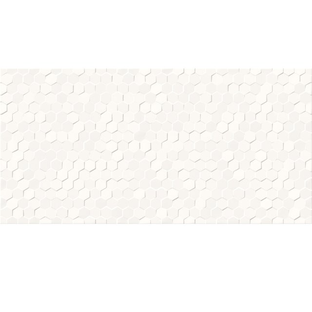 Płytka ścienna ALTERIO white small hexa structure satin 29,8x59,8 gat