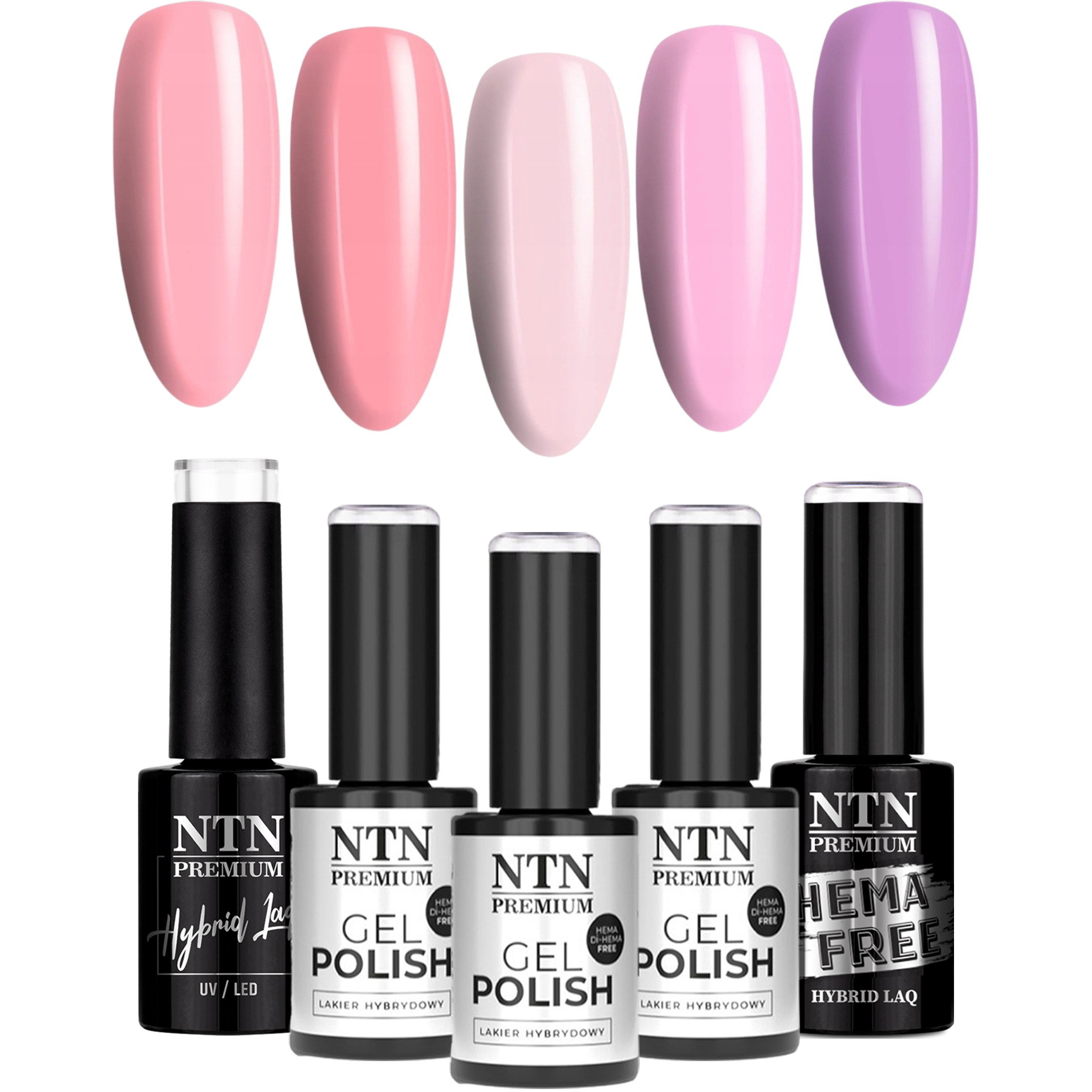 5x Lakier Hybrydowy NTN 5g Wiosna Spring Wiosenne Pastelowe Kolory v2