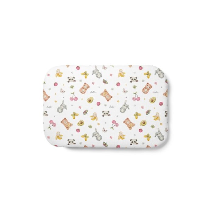 Waldin Bambusowa poduszka dziecięca z wypełnieniem 60 x 40 cm-Candy Cute Biały