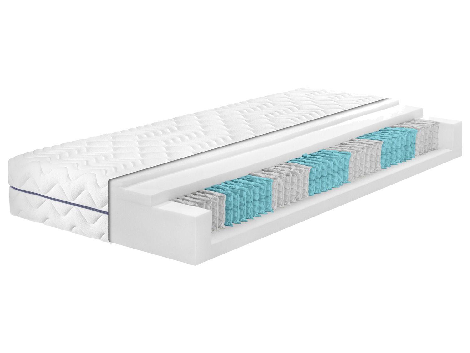 Badenia Trendline 7-strefowy materac kieszeniowy »BT 1000 Classic«, punktowo elastyczny. H4, 160 x 200 cm