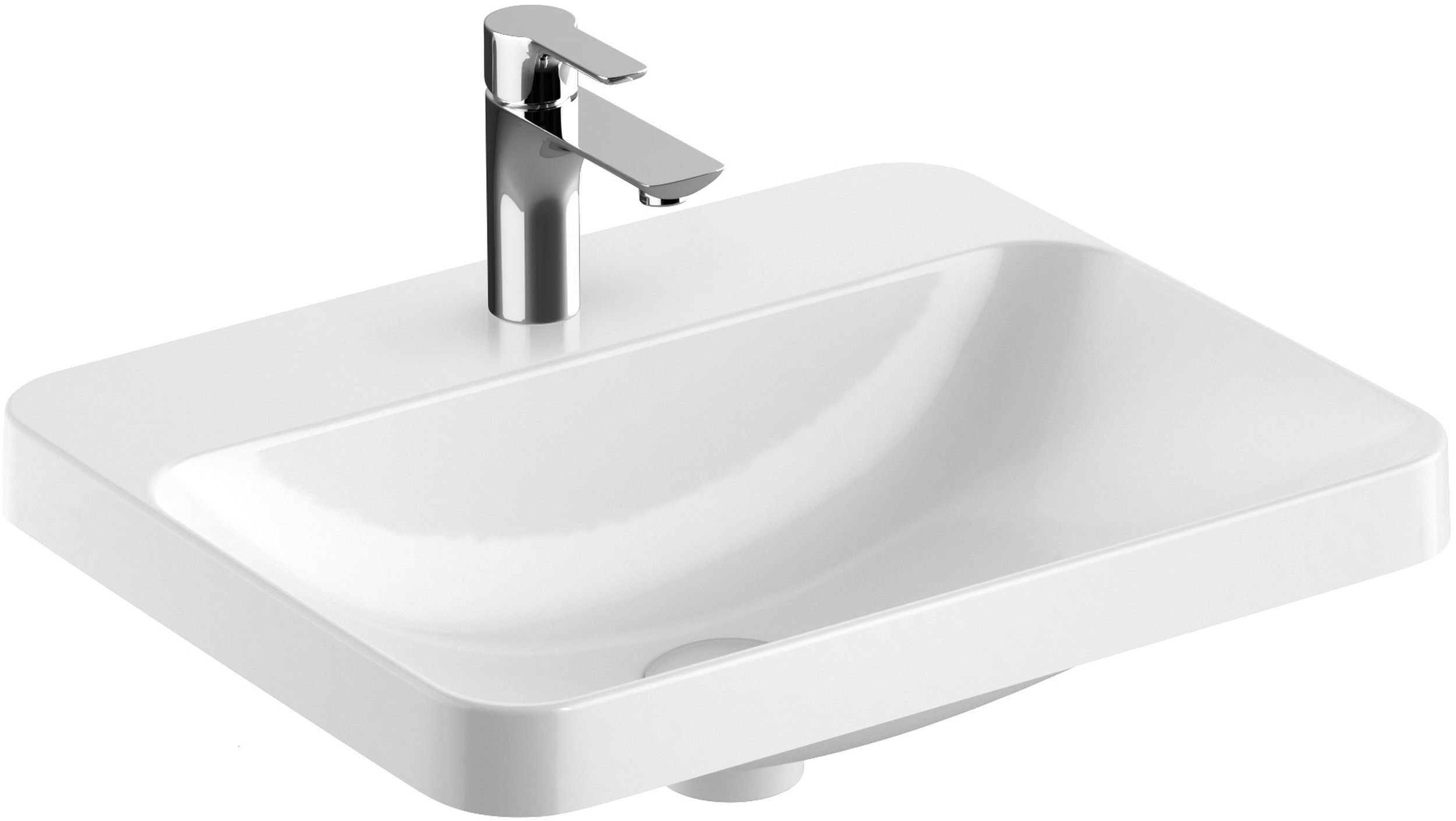 Darmowa Dostawa - Umywalka 55x45 cm prostokątna wpuszczana biała Geberit Variform 500743002