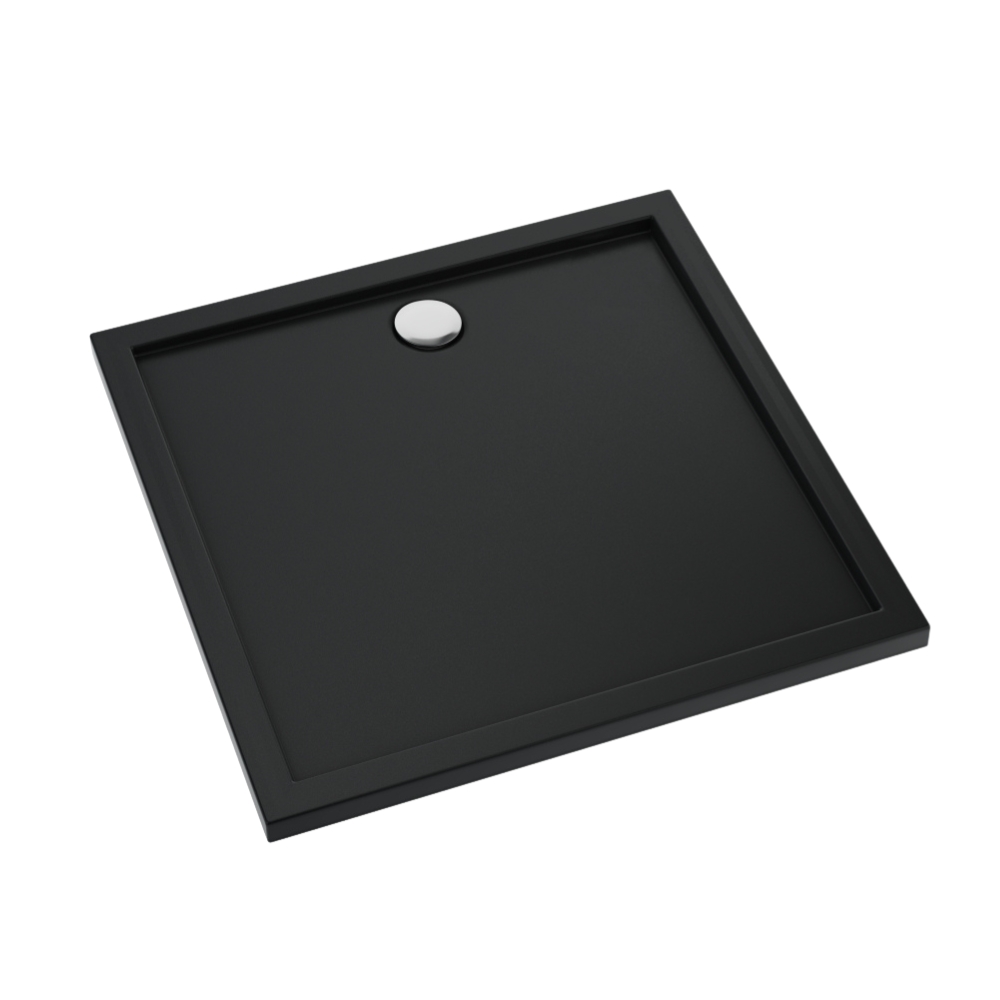 Darmowa Dostawa - Brodzik kwadratowy 80x80 cm czarny Schedline Sharper Black Mat 3SS2K8080CMG
