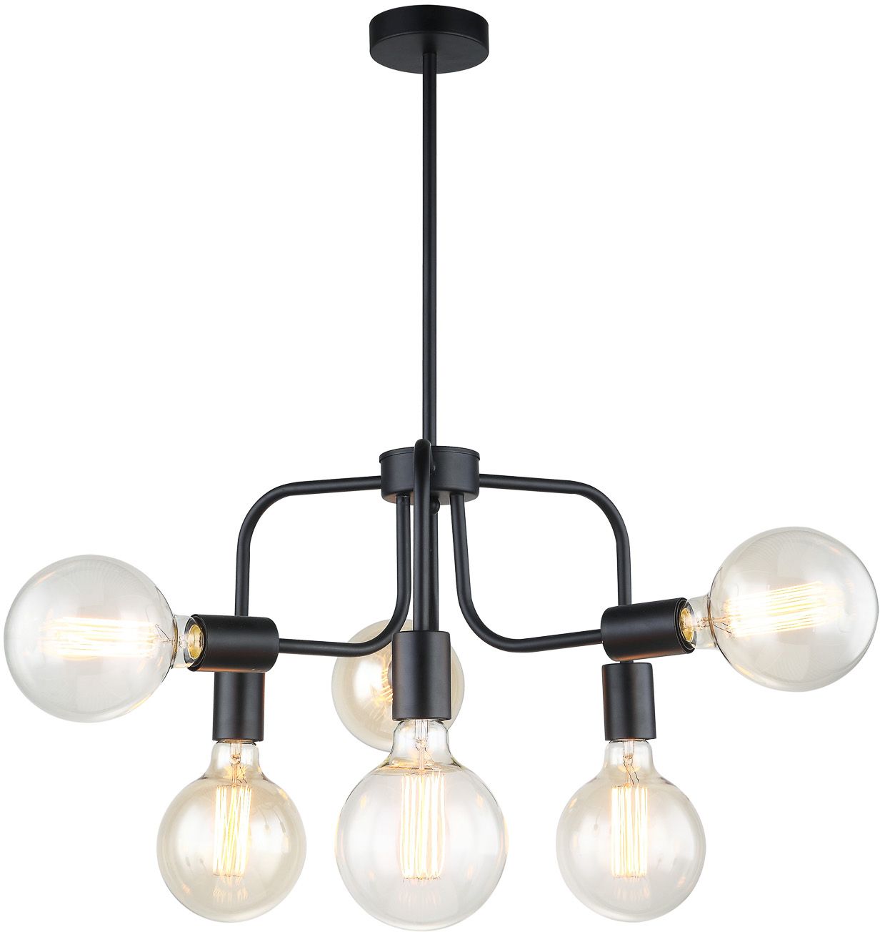 Darmowa Dostawa - Lampa wisząca 6x60 W czarna Italux Kristy MDM36786BK