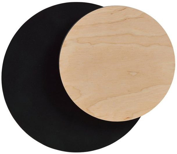 Darmowa Dostawa - Kinkiet 1x8 W czarny-drewno Emibig Circle 9702