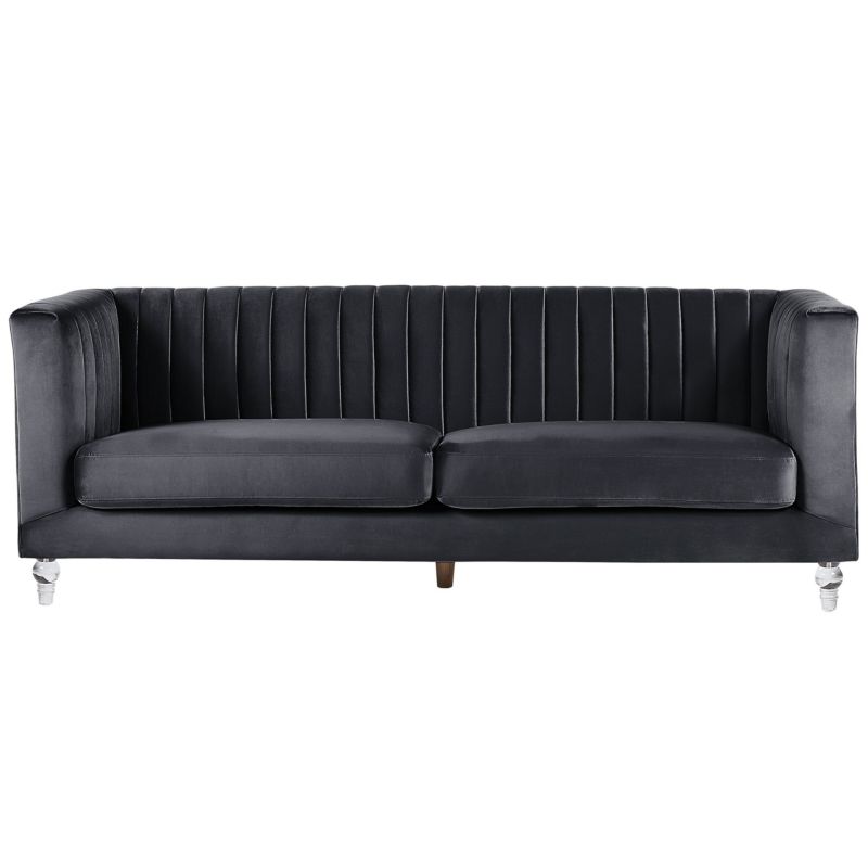 Sofa dla 3 osób Arvika Welur Czarny 1 szt.