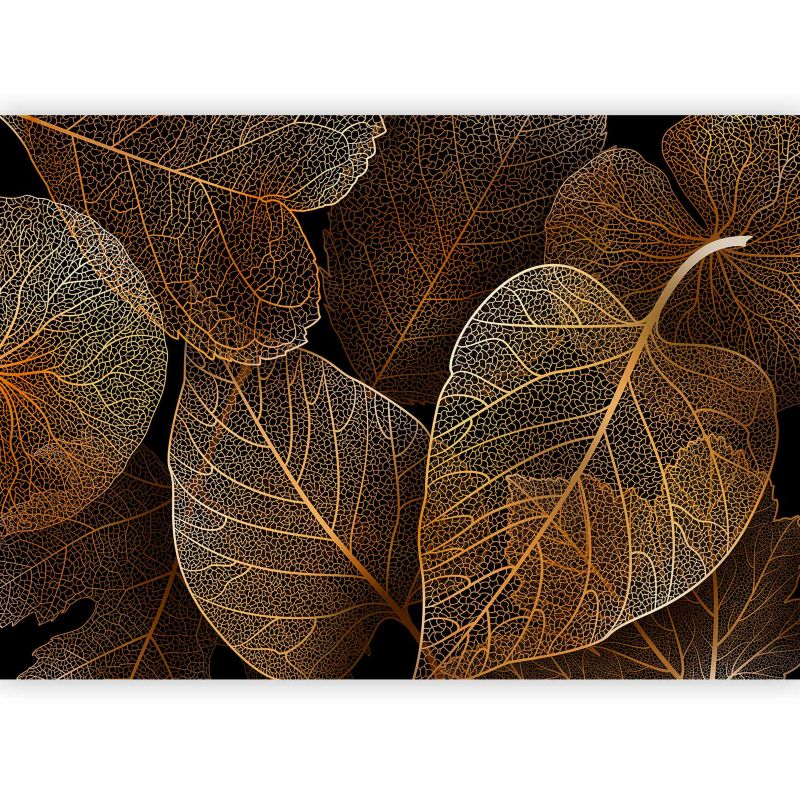 Fototapeta samoprzylepna Artgeist Liście czarna 392x280 (8 części) 10043aa rolka 1 szt