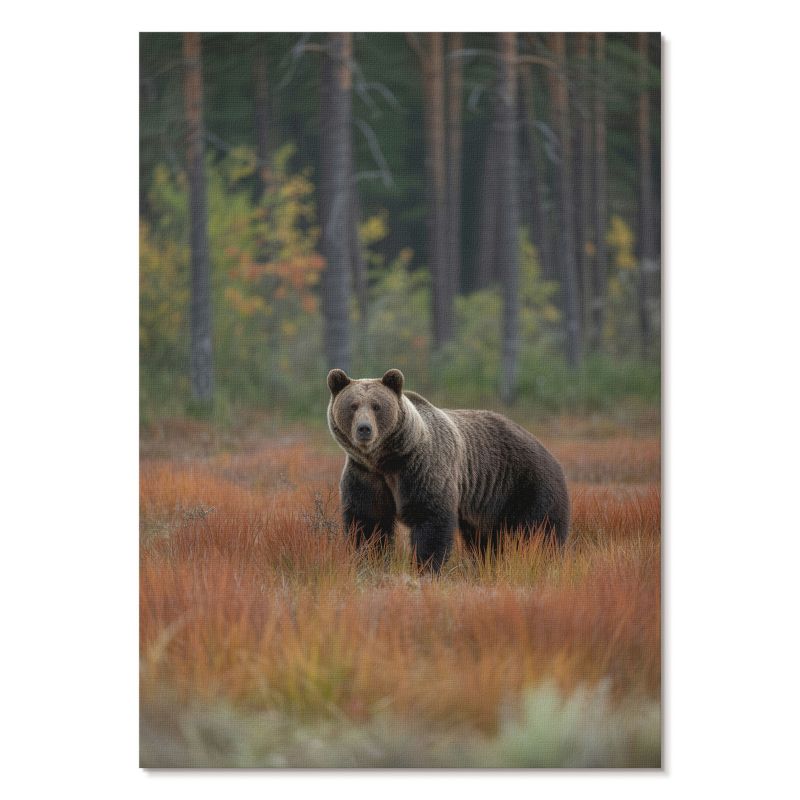 Plakat na Ścianę Tulup 59,4,x84 cm (A1) Niedźwiedź w lesie Do salonu, biura, sypialni 1 szt.