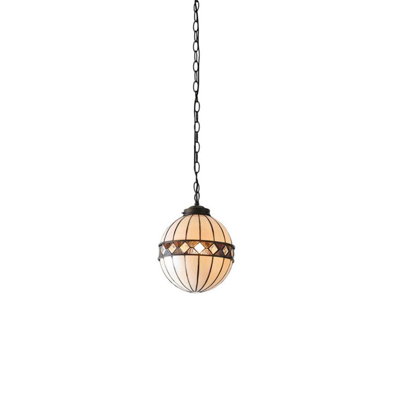 Lampa sufitowa diamenty Tiffany FARGO beżowa 1xE14x15W IP20 - 1 szt