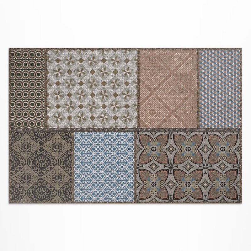 Zewnętrzny Dywan Winylowy Wallfluent 150x225 cm Miks wzorów imitacja tkaniny 1 szt.