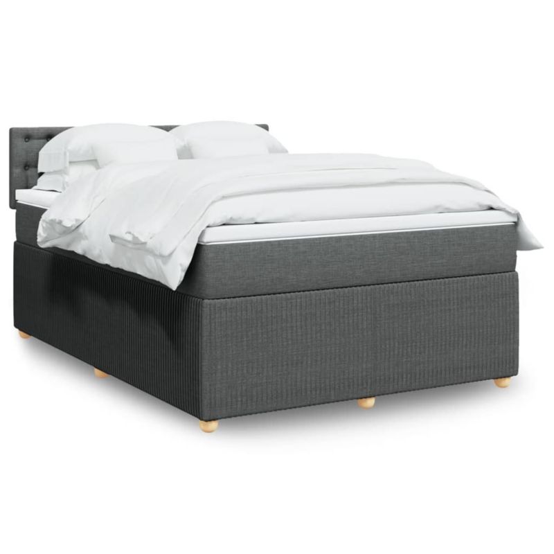 Łóżko kontynentalne WaszeMeble 140x190 cm ciemnoszara WM-3287466 1 szt.