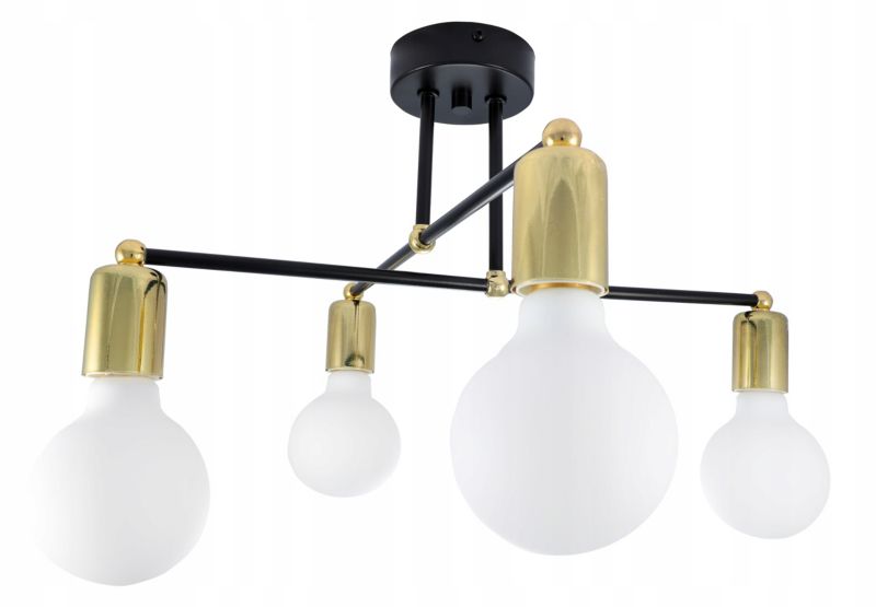 Lampa sufitowa wisząca Light Home LH Edison 4x E27 60W złoty 1szt.