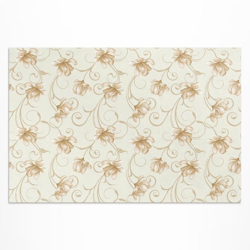 Zewnętrzny Dywan Winylowy Wallfluent 80x120 cm Piękne kwiaty rośliny w ornamentalnym stylu 1 szt.
