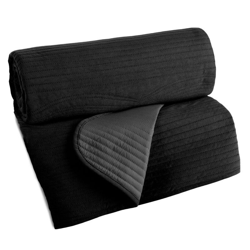 Narzuta dekoracyjna Eurofirany 220x240 cm czarna Velvet 1 szt.