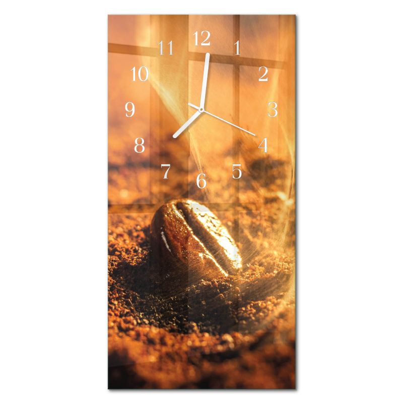 Zegar Ścienny Tulup 30x60 cm z Białymi Wskazówkami Ziarno Kofeiny 1 szt.