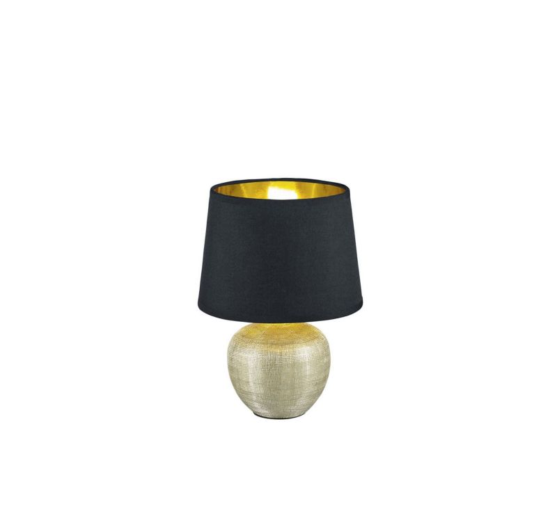 Lampka stołowa RL Luxor złoto-czarna 1 x E14 x 40W IP20 wym: 26 x 18 x 18 cm tkanina - 1 szt.