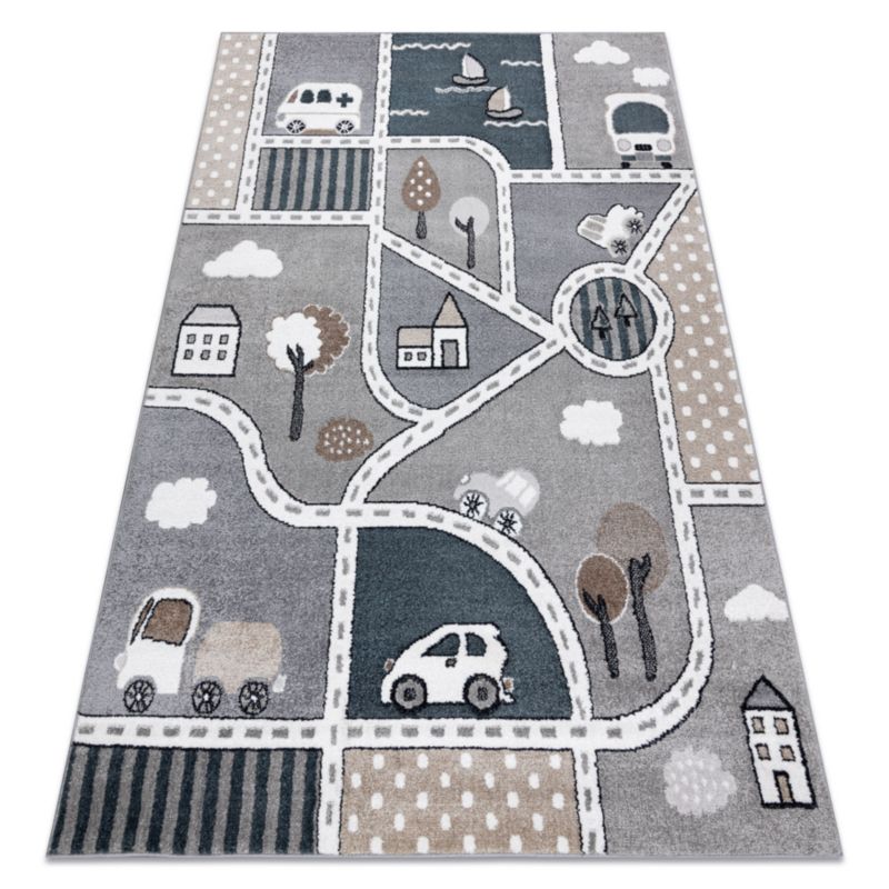 Dywan dla dzieci Fun RugsX 160x220 cm szary O250 1 szt.