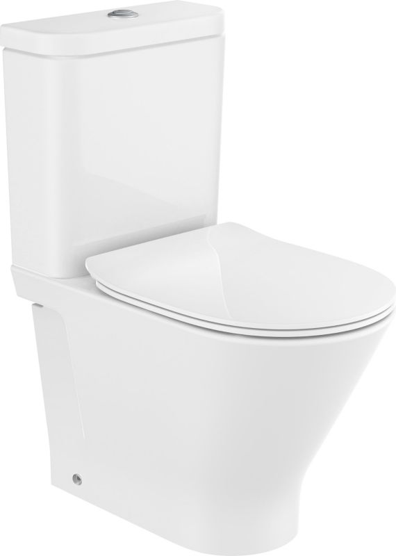 Miska kompaktowa WC Roca Gap Round Rimless biała odpływ uniwersalny 1 szt.