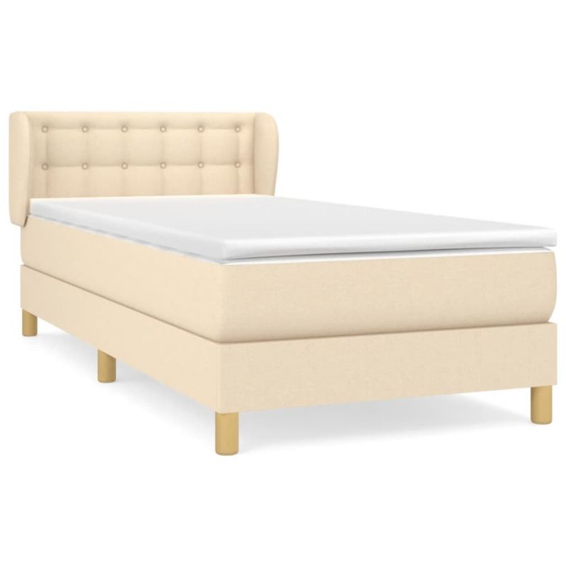 Łóżko kontynentalne WaszeMeble 100x200 cm kremowe WM-3127106 1 szt.