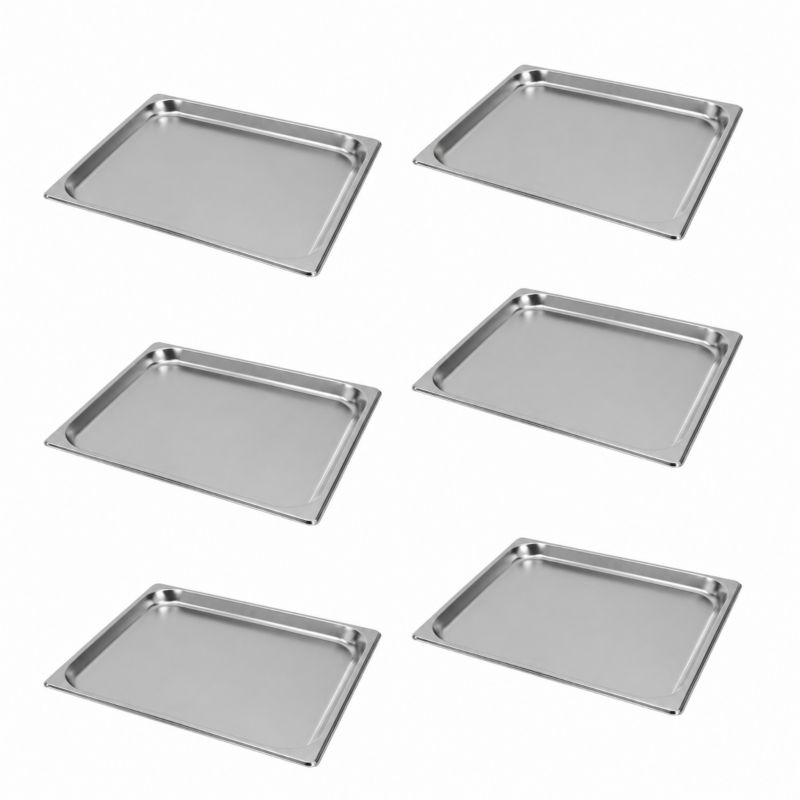 Pojemnik na żywność gastronomiczny GN Mega-M stal nierdzewna 2/3 353x325x20mm zestaw 6 szt.
