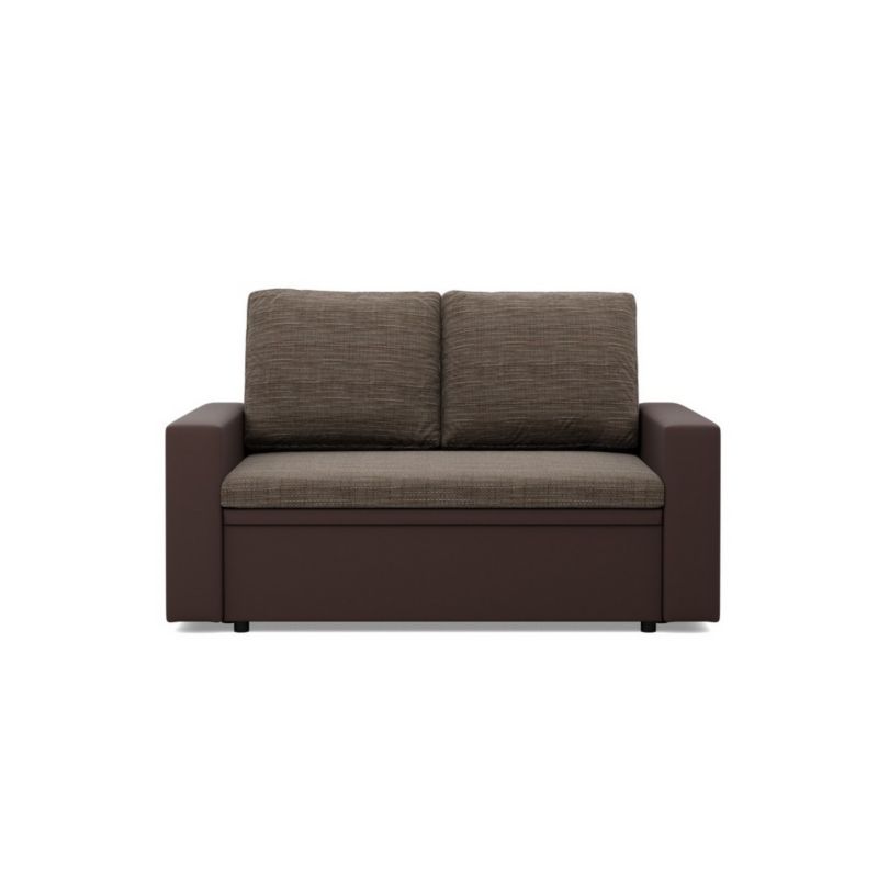 Sofa TYLETEGOTU rozkładana CAPERO ekoskóra plecionka brąz 1 szt