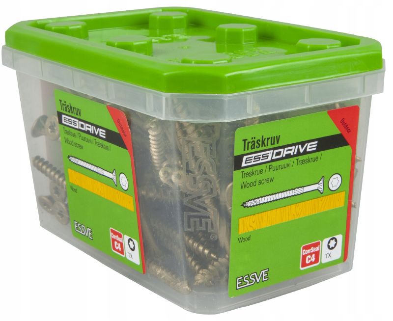 Wkręty do drewna ESSVE Stożkowe 6X120mm, Stal Hartowana C4 100 Szt.