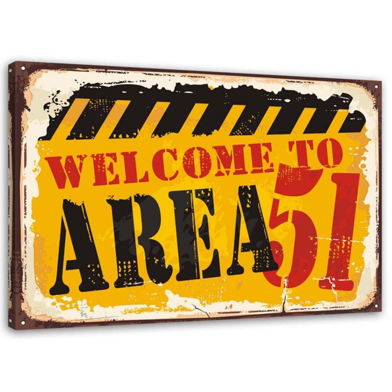 Obraz Feeby Retro szyld area 51 90x60cm 1szt
