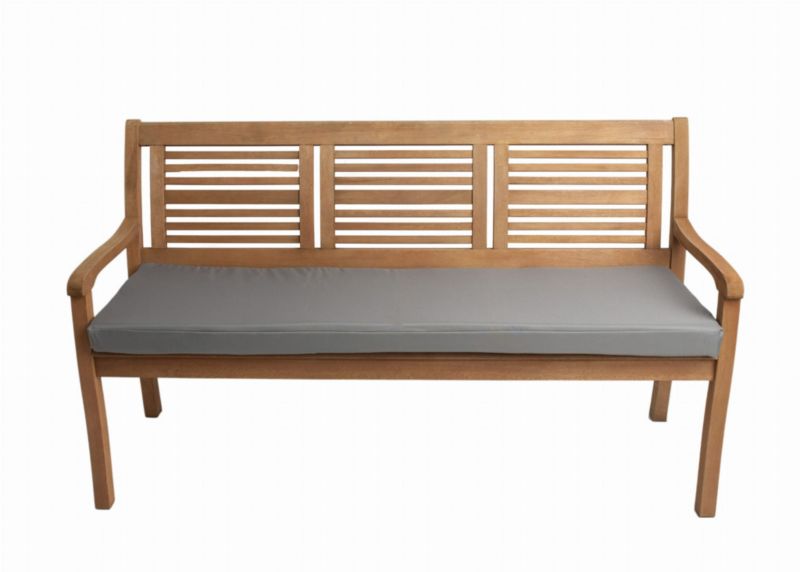 Poduszka ogrodowa na ławkę, Setgarden, 150x60x7cm, szara Poducha siedziska zdejmowany pokrowiec, Flat 1szt
