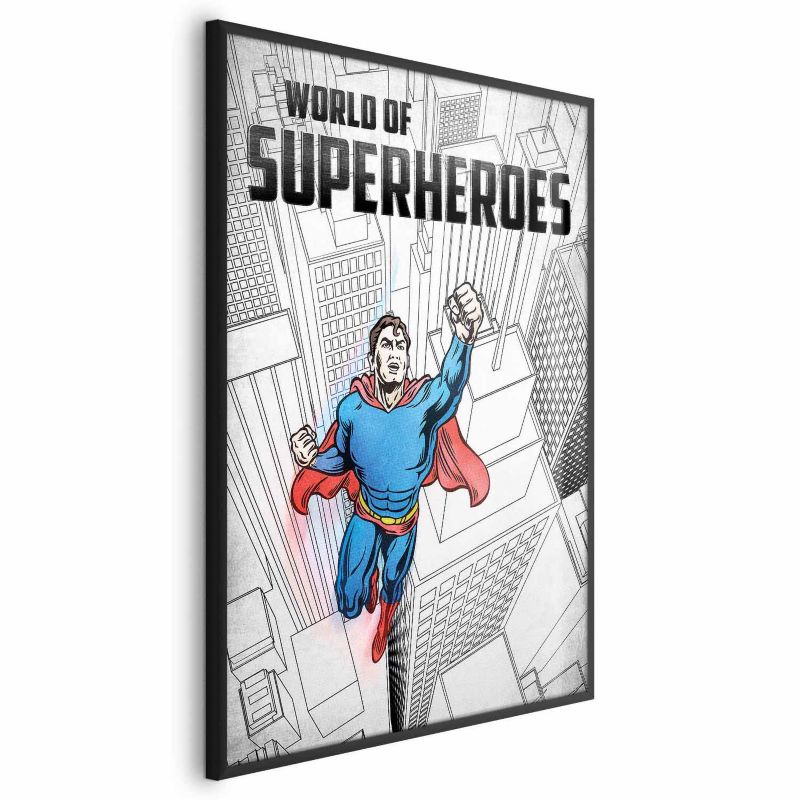 Plakat Artgeist Superheroes 40x60 cm z ramą czarną bez marginesu 1 szt