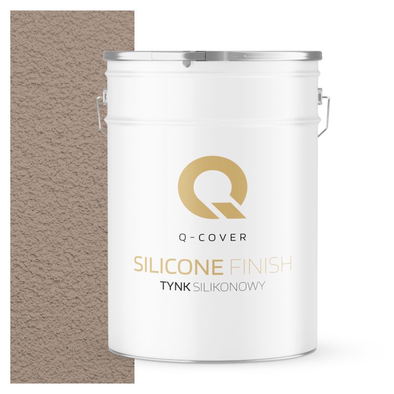 Tynk Silikonowy Elewacyjny Baranek 3.0mm Q-Cover Orzechowy jasny F534 25KG