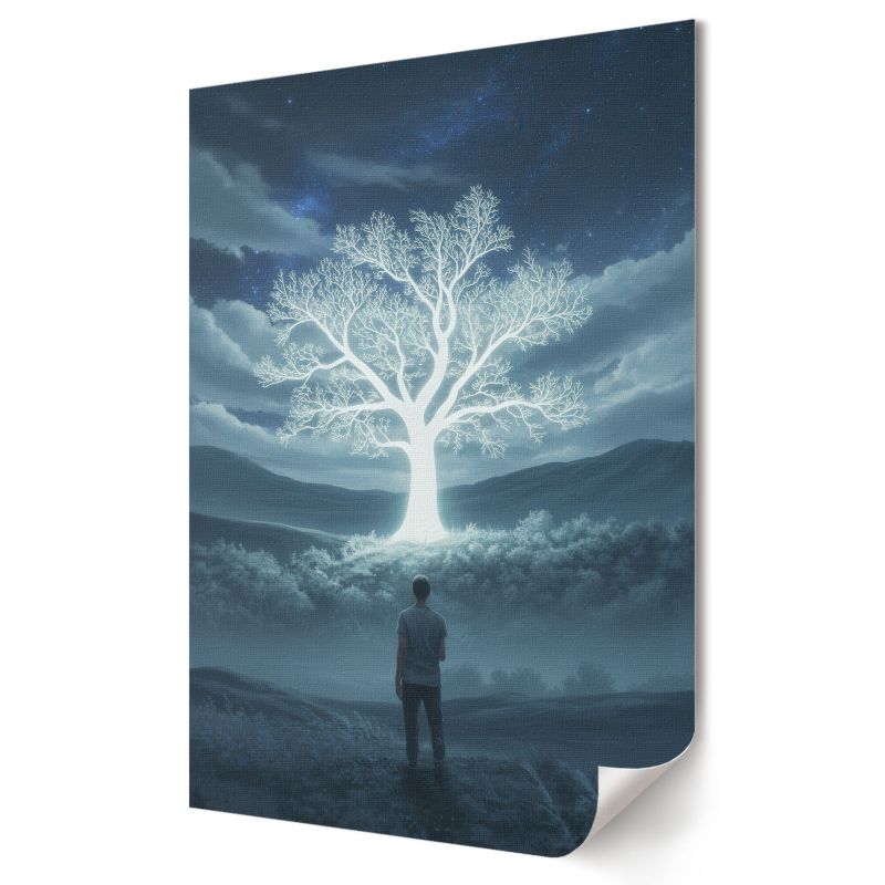 Plakat Wallfluent Format A1 Świecące drzewo Kolektyw Hidden Frame 1 szt.