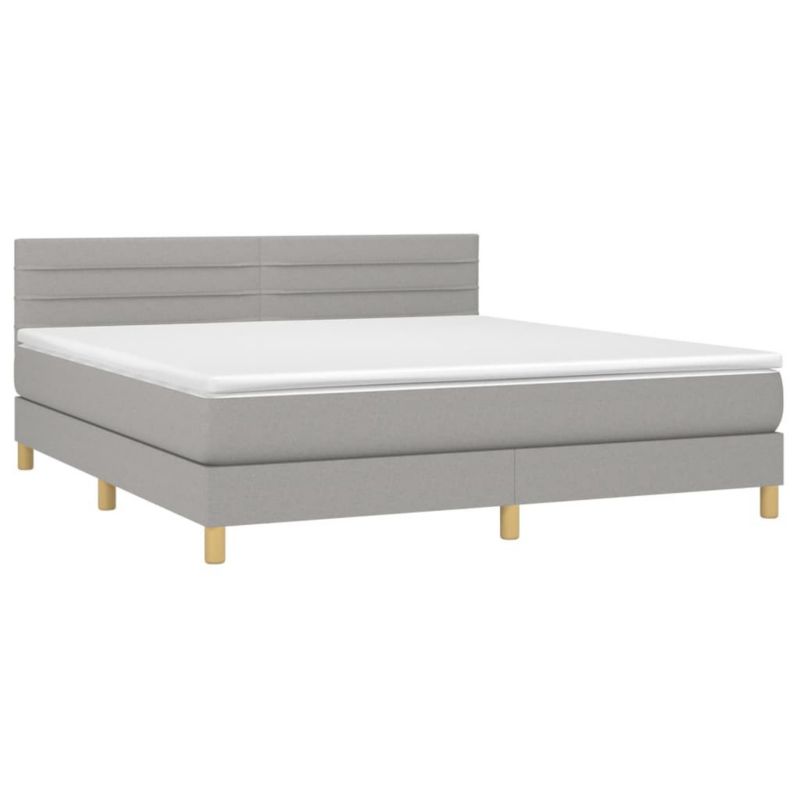 Łóżko kontynentalne WaszeMeble 180x200 cm jasnoszare WM-3133813 1 szt.