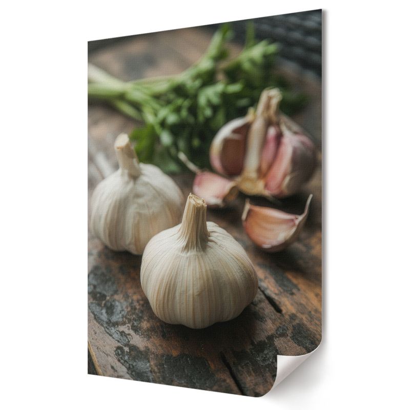 Plakat Wallfluent Format A1 Czosnek na desce Artysta Art-on 1 szt.