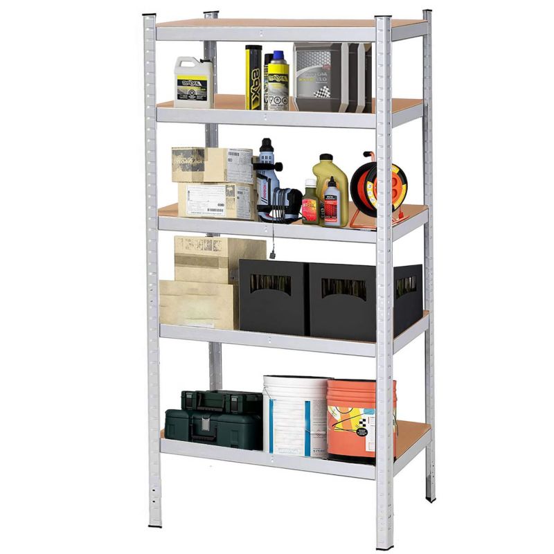Regał metalowy magazynowy z 5 półkami Springos 180x90x30 cm 875 kg do piwnicy, garażu 1 szt.