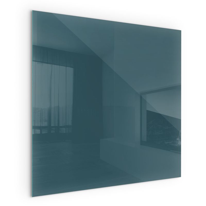 Szklana Podkładka Pod Kominek Kwadrat Wallfluent 50x50 cm Morski błękit 1 szt.