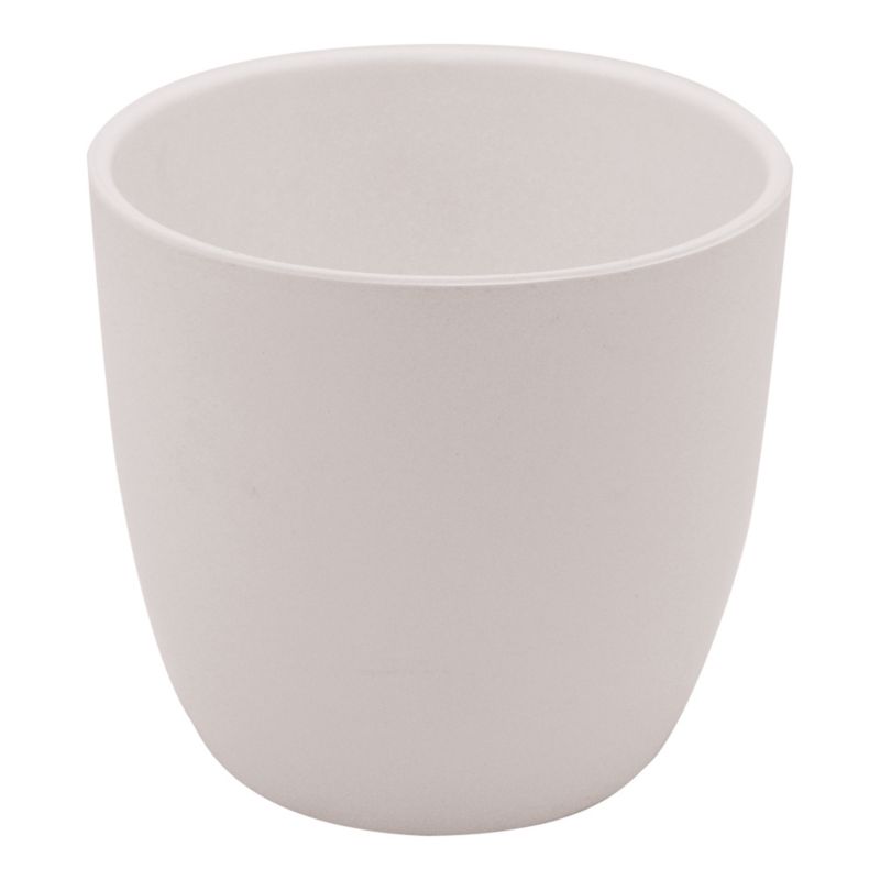 Osłonka doniczki GoodHome Emi 17 cm biała