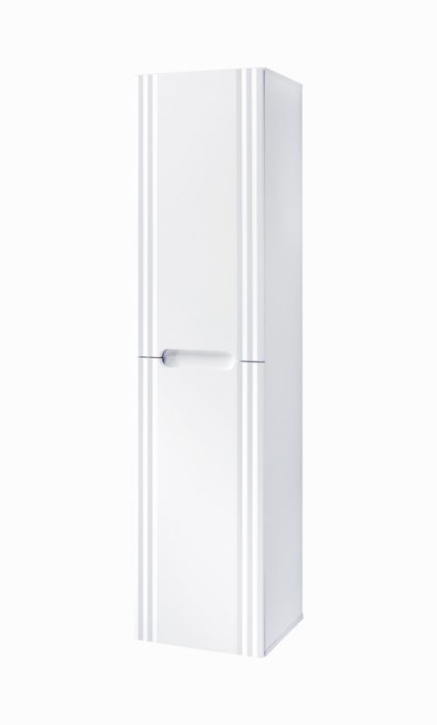 Słupek wiszący Furnidea 40 cm biała mat ryflowany 2 drzwi Fiji White 1 szt.
