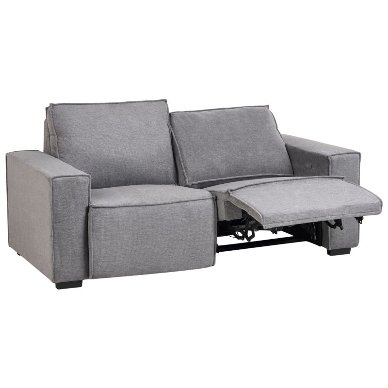 Sofa z elektryczną funkcją relaksu dla 2 osób Nukari Szary 1 szt.