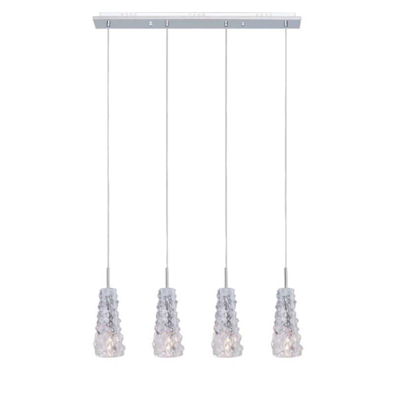 Lampa wisząca bryły lodu Italux Viviera chromowana 4xG4x20W IP20 wym:100x73x9cm - 1 szt.