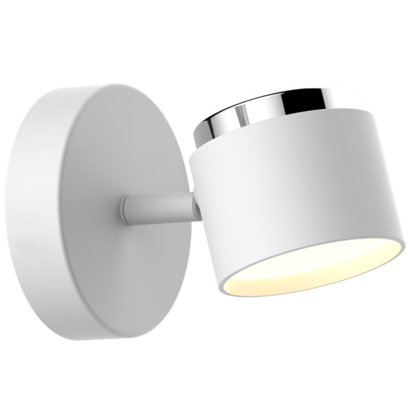 Spot reflektor natynkowy Polux KUBIK biały chromowany LED 1x4.2W 425lm Ciepła biel IP20 -1 szt.