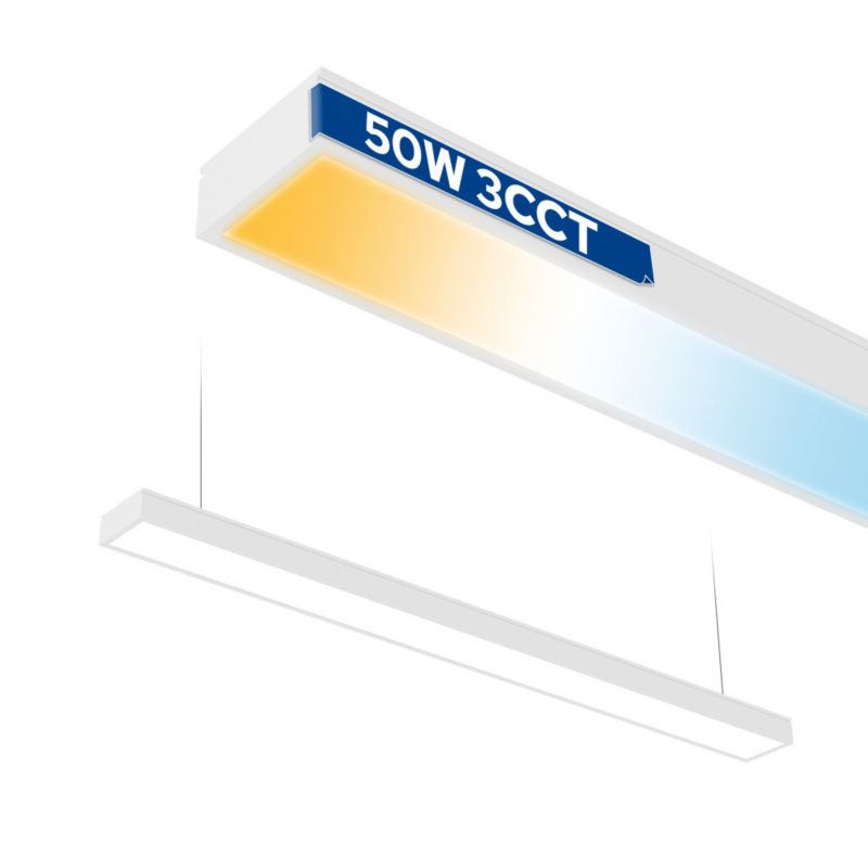 Oprawa liniowa LED HOROZ 118cm, 50W, 4000lm, IP20, 3CCT, biała, FORTIS 1szt.