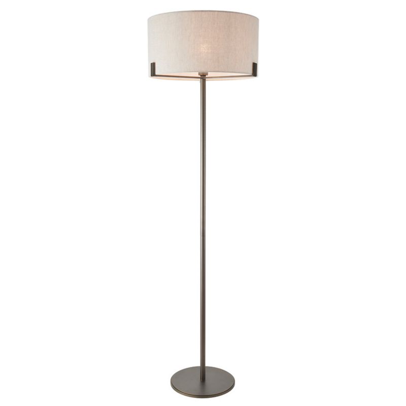 Lampa stojąca z abażurem Endon HAYFIELD brązowa 1xE27x60W IP20 wym:172.5x50x50cm - 1 szt.