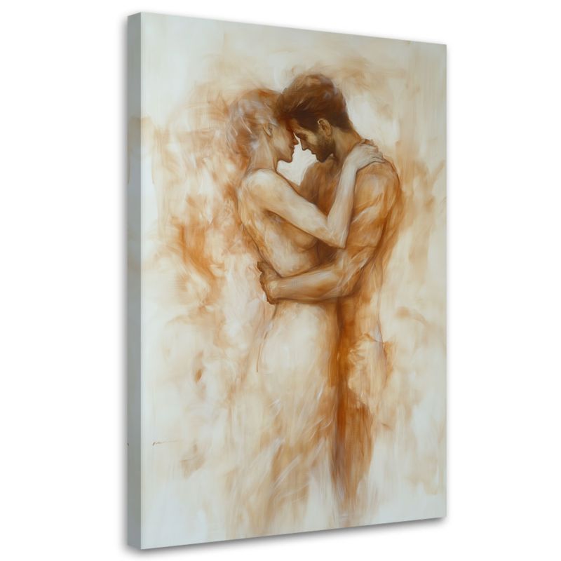 Obraz na płótnie Feeby Akt Para Miłość Beżowy 80x120cm 1szt