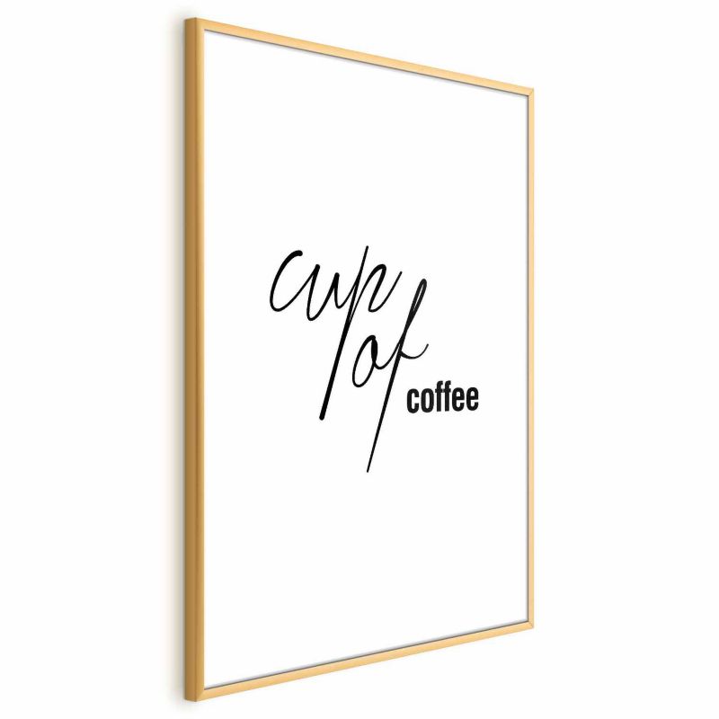 Plakat Artgeist Coffee 21x30 cm z ramą złotą 1 szt