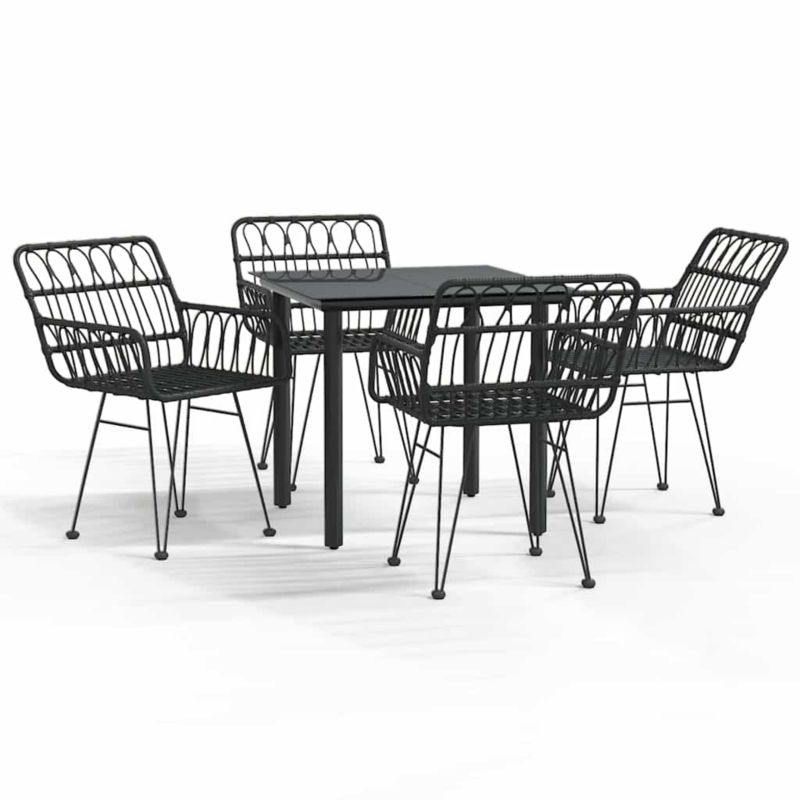 Zestaw mebli ogrodowych jadalniany WaszeMeble 4-osobowy stal czarny WM-3157867 1 kpl