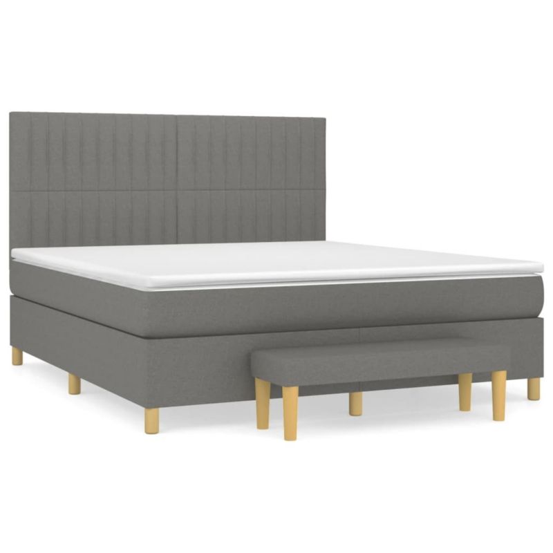 Łóżko kontynentalne WaszeMeble 180x200 cm ciemnoszara WM-3137334 1 szt.