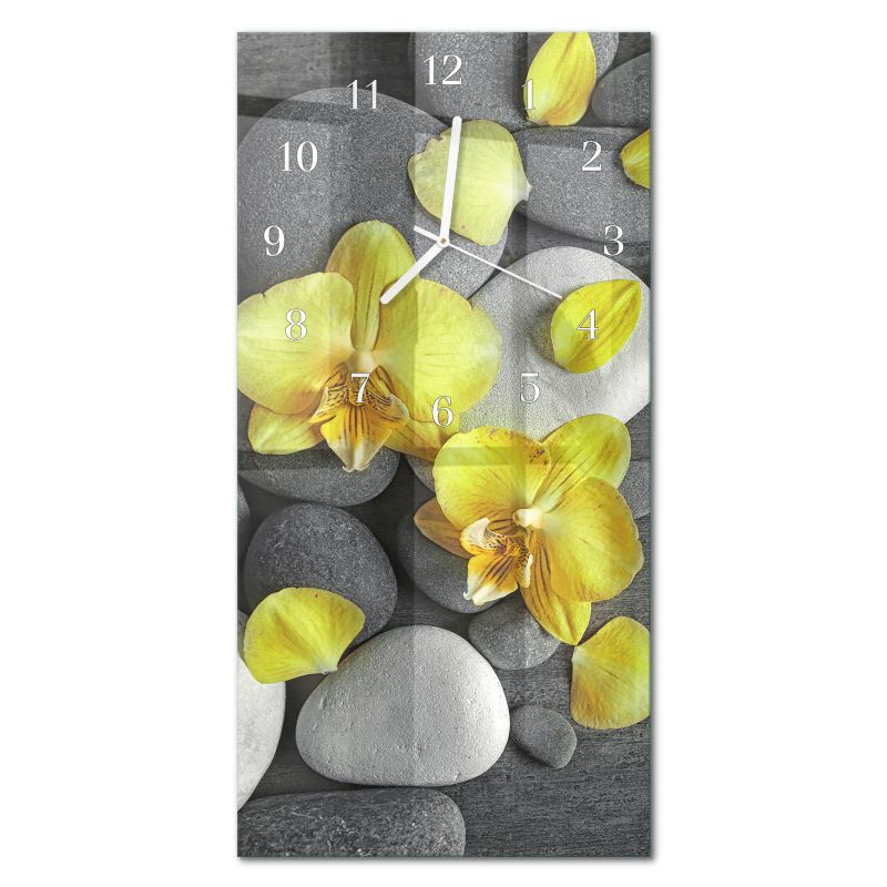 Zegar Ścienny Tulup 30x60 cm z Białymi Wskazówkami Kamień Kwiatowy 1 szt.