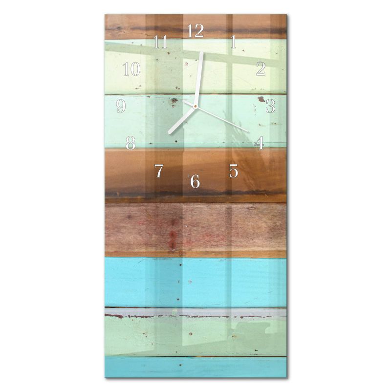 Designerski Zegar Ścienny Tulup 30x60 cm z Białymi Wskazówkami Płyta 1 szt.