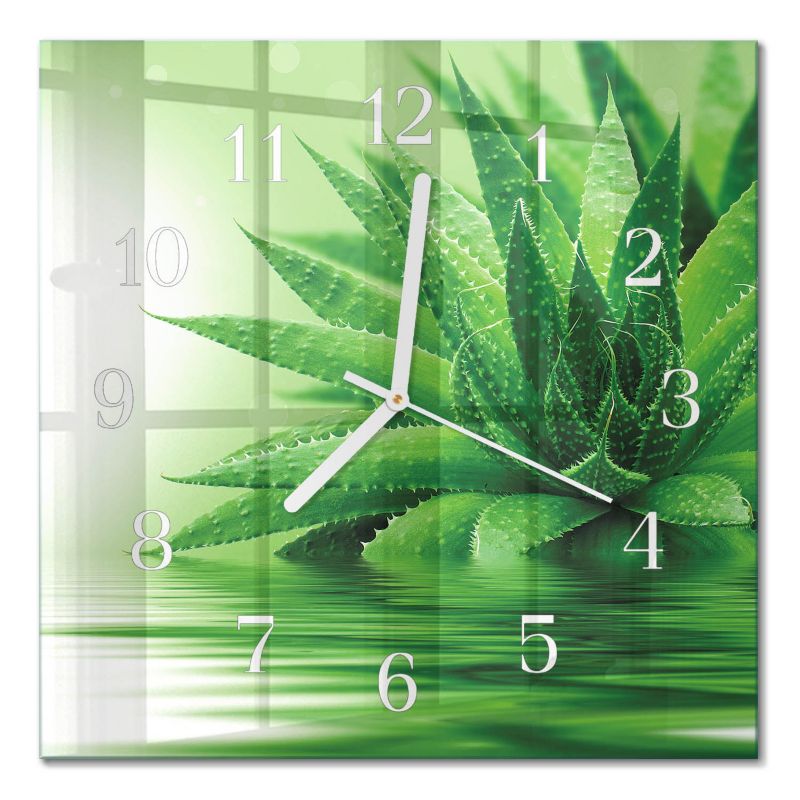 Zegar Ścienny Tulup 30x30 cm z Białymi Wskazówkami Aloes 1 szt.
