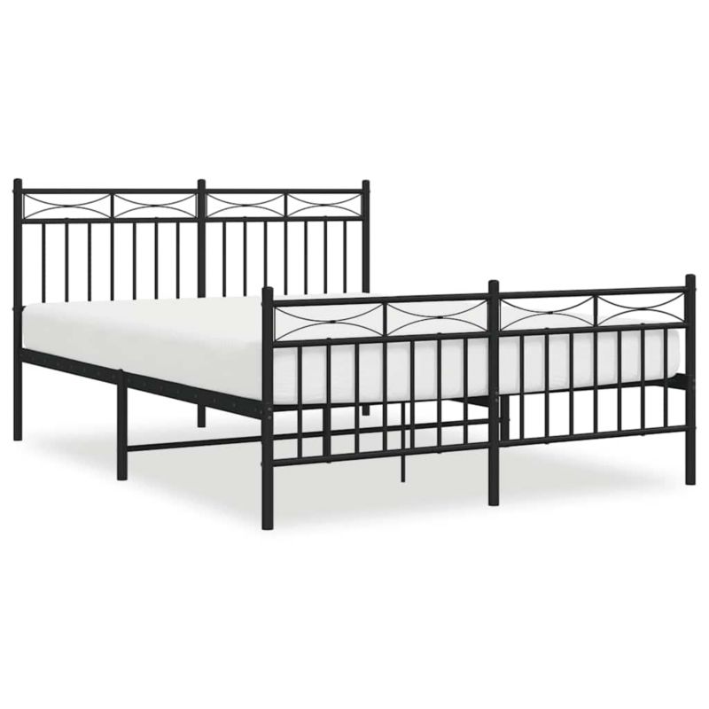 Rama łóżka WaszeMeble 135x190 cm Czarny metal WM-373708 1 szt.