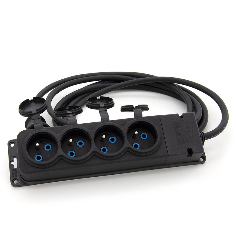 Przedłużacz ogrodowy listwowy ELS Elektrotechnika 1OW16104 gumowy IP44 4x230V H05RR-F 3x1,5mm² 10 m.